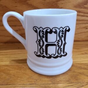 Initial Monogram Letter H Mug Cup